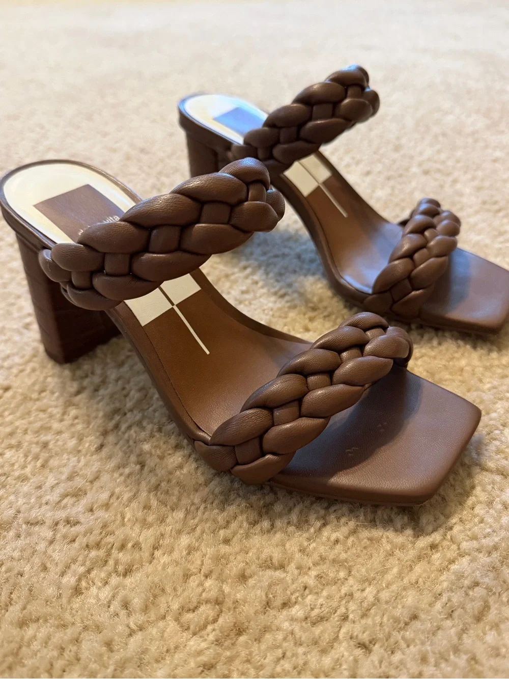 Dolce Vita paily braided heels in brown